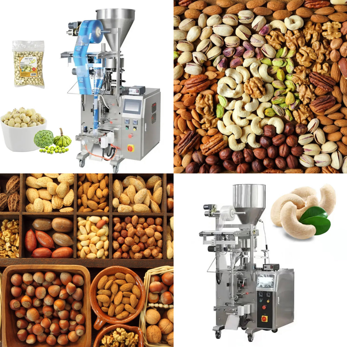 Máy đóng gói hạt tự động, thiết kế hiện đại, tối ưu cho ngành thực phẩm và nông sản.