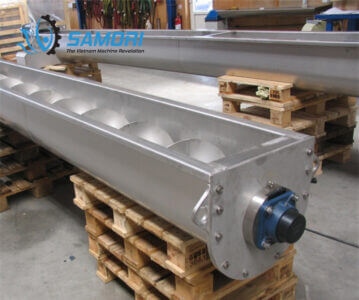 Mẫu vít tải có máng đỡ công suất lớn