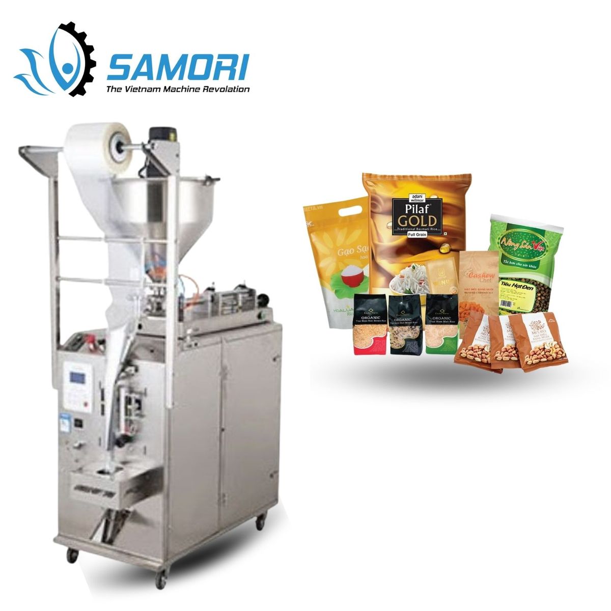 máy đóng gói cân định lượng mini tại Samori