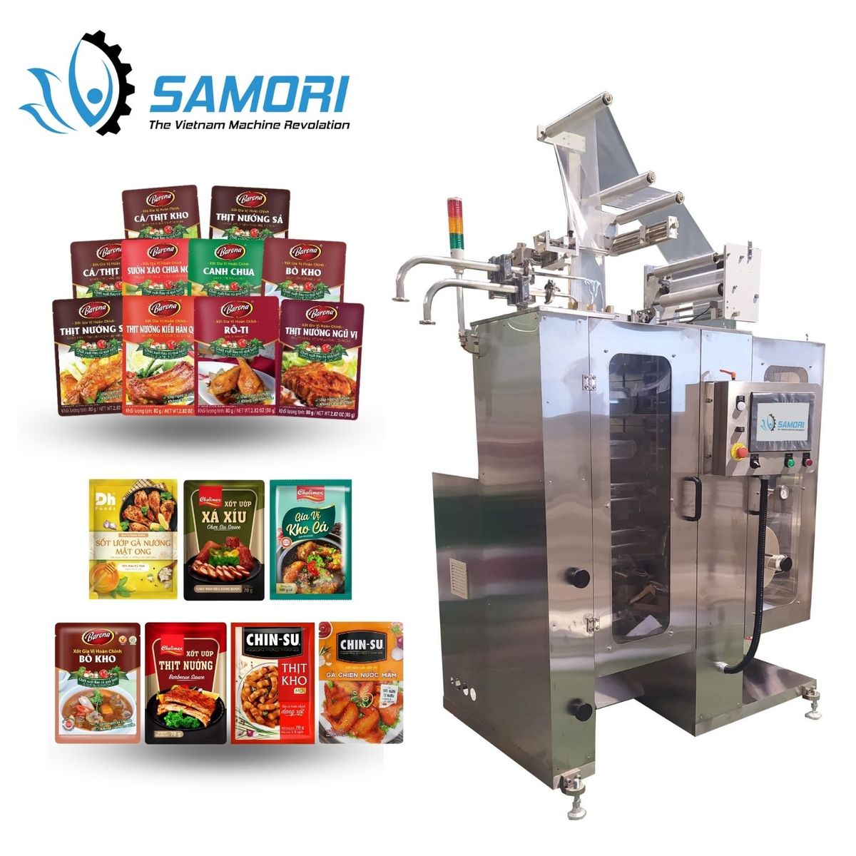 máy đóng gói cân định lượng tại Samori