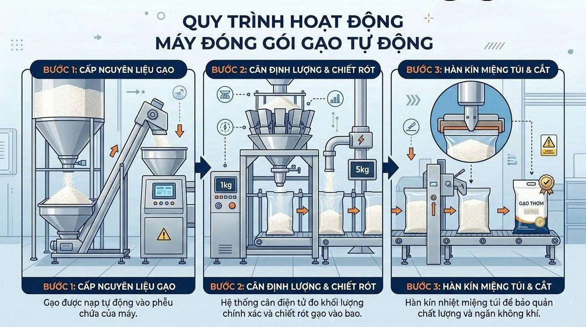 Máy đóng gói gạo chất lượng cao