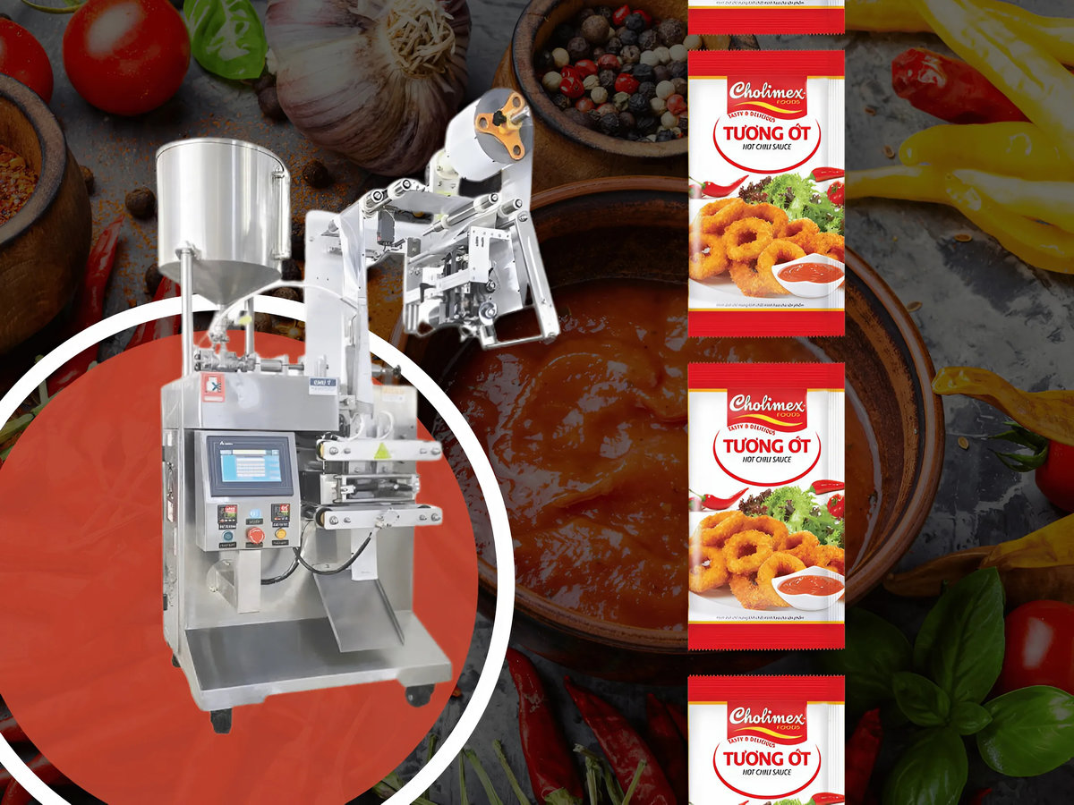 Máy đóng gói nước sốt được ứng dụng trong các nhà máy, xí nghiệp