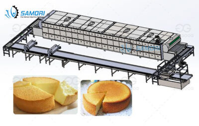 Dây chuyền làm bánh bông lan khép kín, tối ưu tại Samori