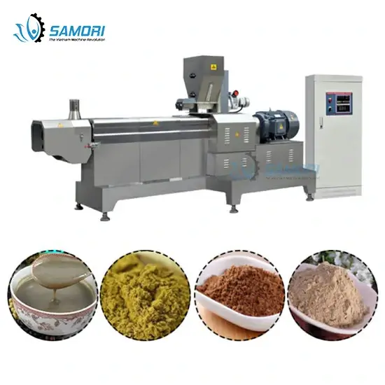 Máy đóng gói các loại bột dạng nằm khép kín, đảm bảo vệ sinh an toàn thực phẩm