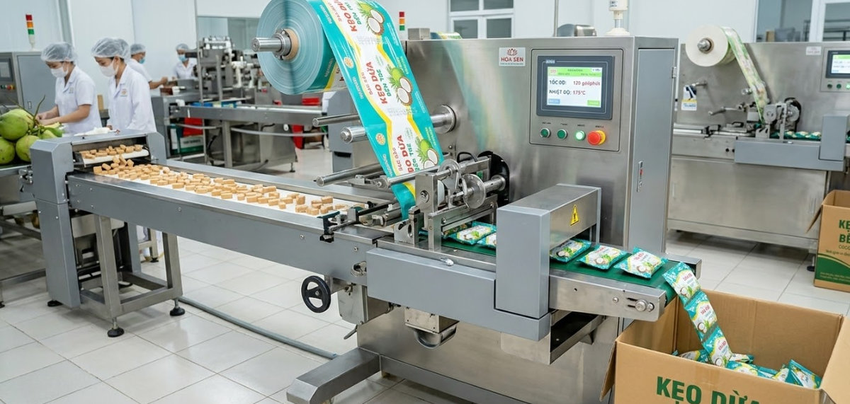 Địa chỉ bán máy đóng gói kẹo dừa uy tín
