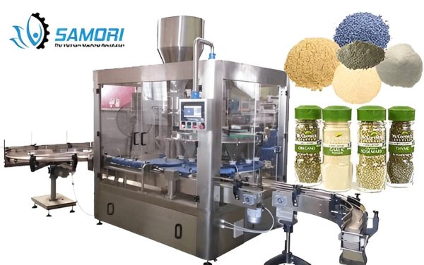 Máy định lượng bột muối vào hũ chính xác và uy tín