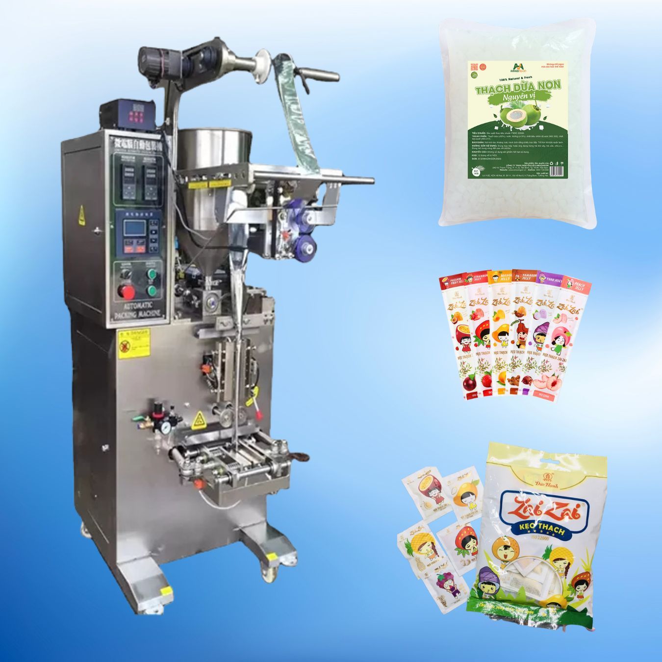 máy đóng gói thạch zai zai tự động