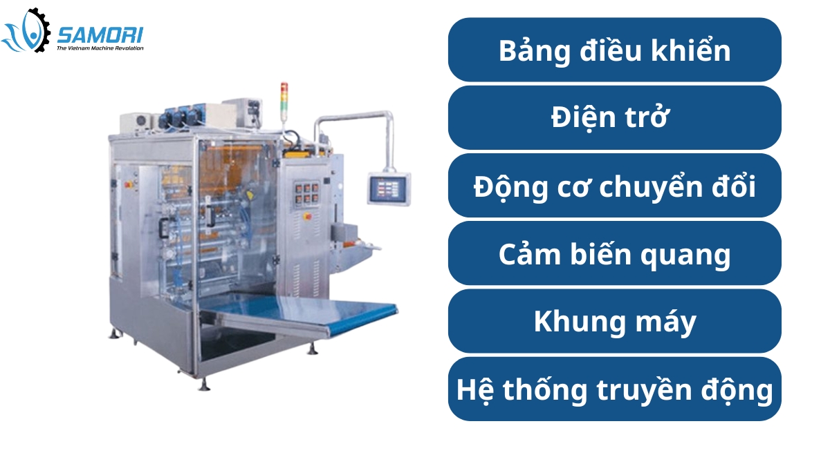 Các bộ phận của máy đóng gói nước sốt