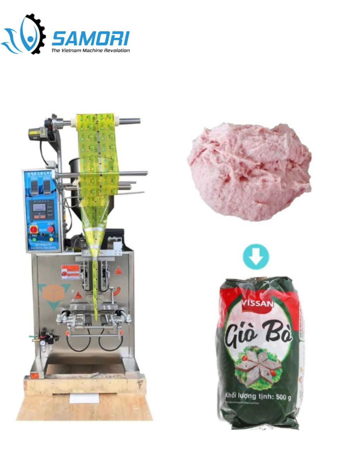 Máy đóng gói chả lụa