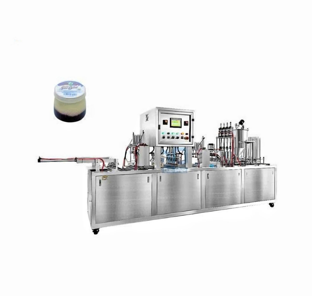 Máy đóng gói sữa chua đóng nắp