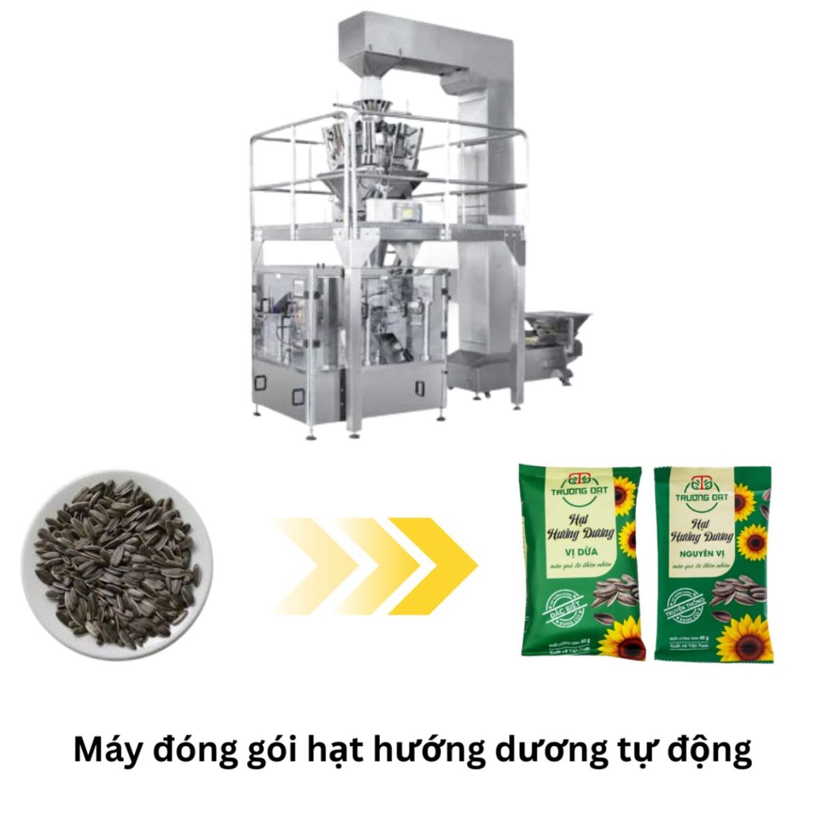 Máy đóng gói hạt hướng dương tự động tại Samori
